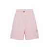 Solid Color Logo Patch Loose High Waist Straight Casual Shorts Women Shorts Light-Pink DM6750-610