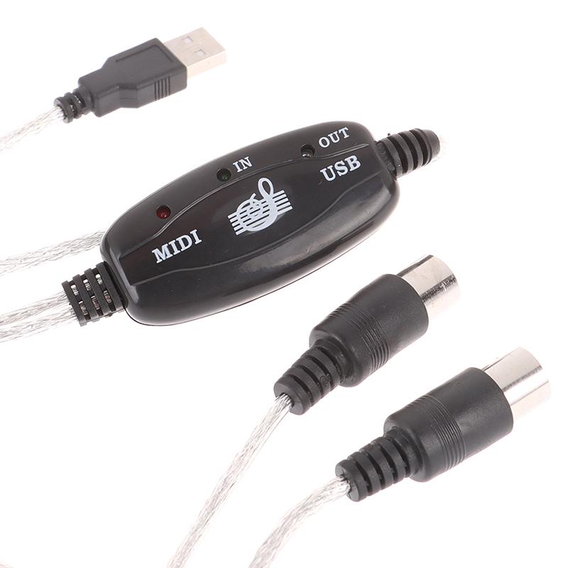 Usb In-Out Midi Interface Cable Converter To Pc Music Keyboard Adapter Cord