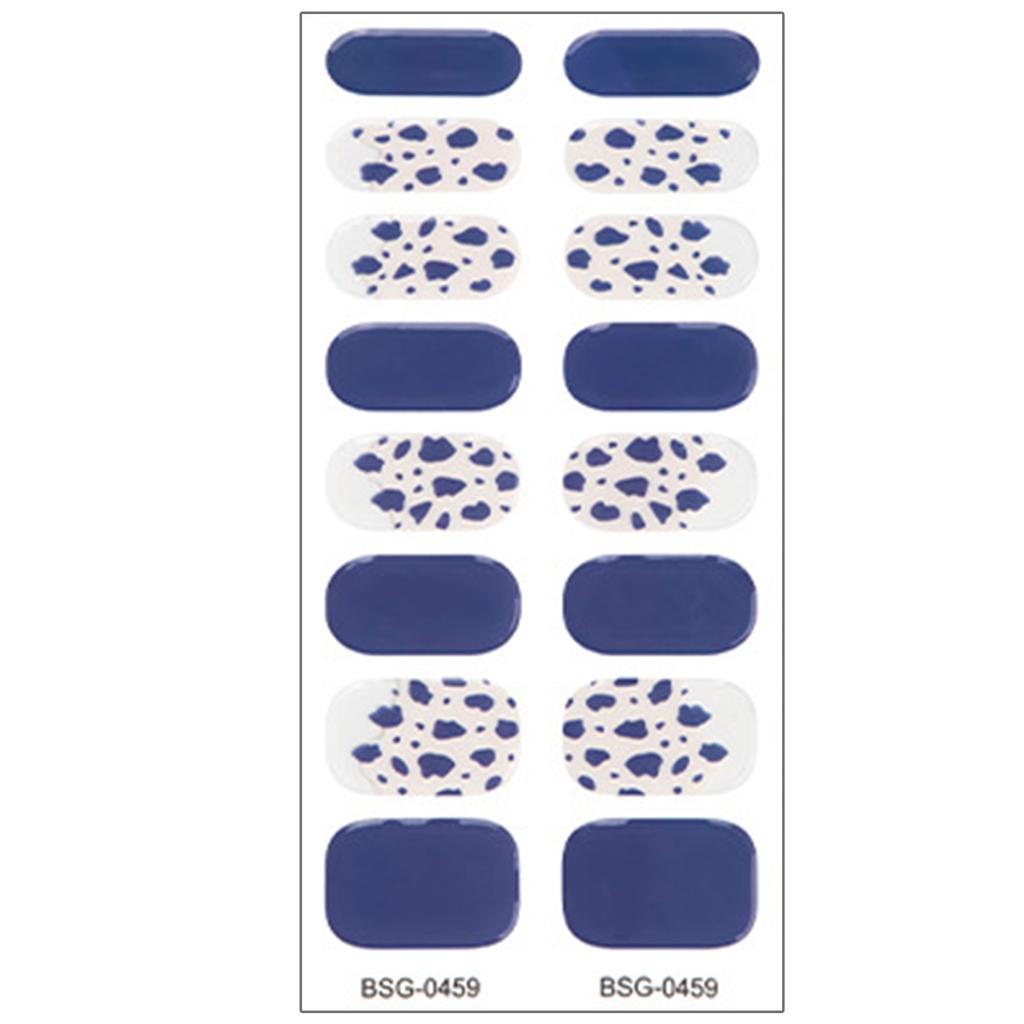 Полуотвержденные гелевые наклейки для ногтей УФ/светодиодная лампа Требуется гель-лак для ногтей Обертывания Модный дизайн Гелевые наклейки для ногтей для женщин