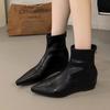 Модные женские ботильоны на плоской подошве с острым носком, дизайнерская обувь для платья, женские короткие ботильоны 2025 зима новые, сексуальные ботильоны челси для женщин