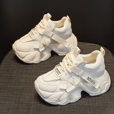 Поп-туфли на толстой подошве в повседневном стиле со шнуровкой