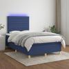 VidaXL Slat Bed Base with Mattress and LED, Upholstered Bed, Double Bed, Adult Bedroom Interior Bed, 3135507