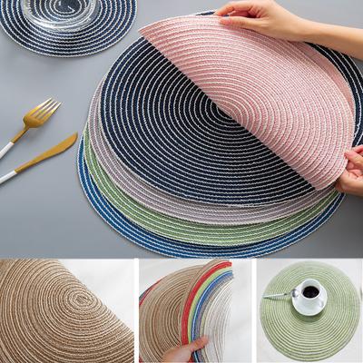 Коврик для стола, круглый коврик из ПВХ, кухонные коврики для обеденного стола, коврик для стейка, противоскользящие термостойкие салфетки, домашний декор
