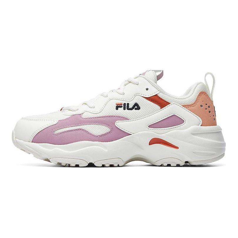 Fila Трассирующая ткань Синтетическая кожа Круглый носок Удобные Амортизирующие Износостойкие Дышащие Низкие Папины кроссовки Женская кроссовка F12W041104FSP