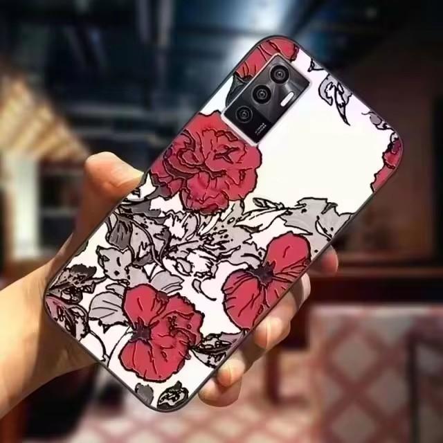 Чехол для Sony Xperia XZ2 / XZ2 Compact / XZ2 Premium, силиконовый чехол с 3D-рельефом цветов для Sony Xperia XZ2 Premium, мягкий