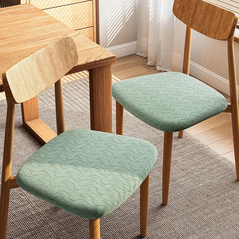 1PC Spandex Jacquard Chair Cushion Cover Dust-proof Dining Room Upholstered Cushion Cover Seat Protector Kitchens Home Decor