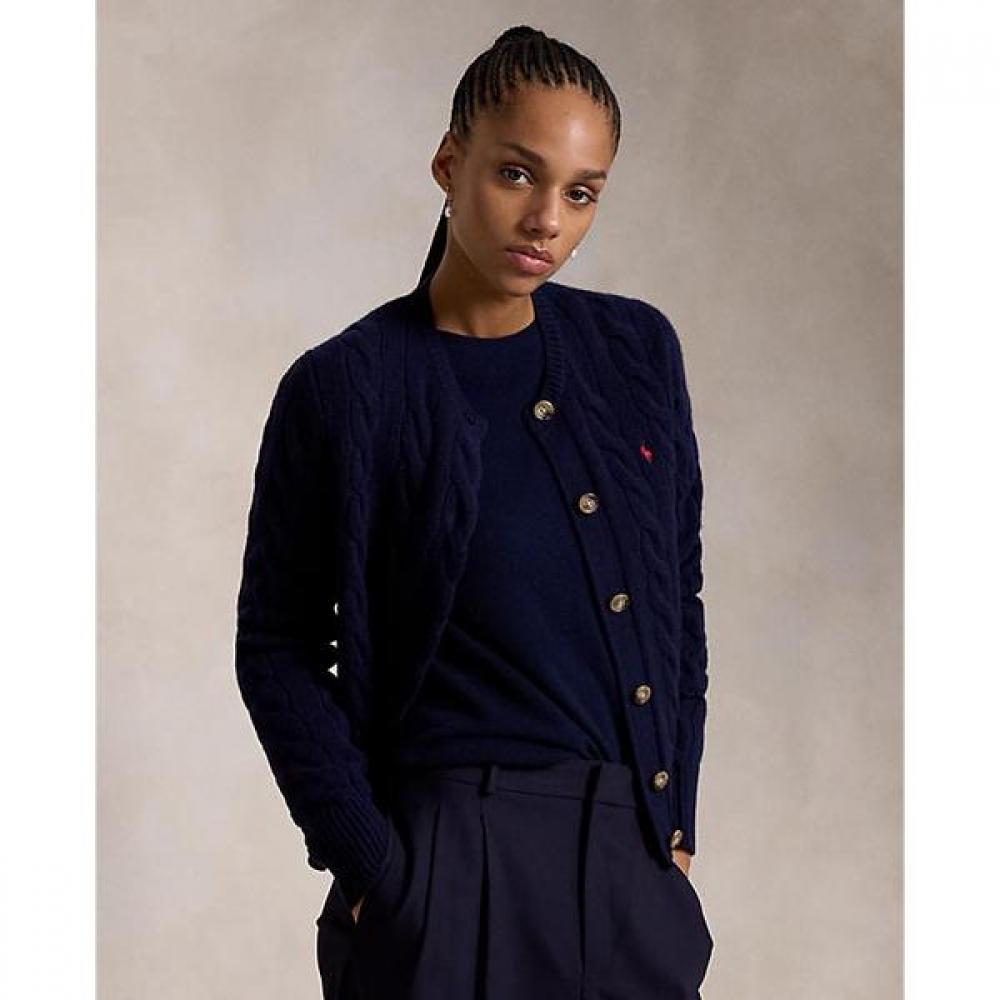 Polo Ralph Lauren Women Cable Knit Wool Cashmere Cardigan Wmposwendw20294400