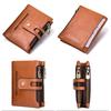 CONTACT'S Cow Leather Men's Wallet Ziper&Hasp Male Coin Purse Short Wallets Card Holders For Men