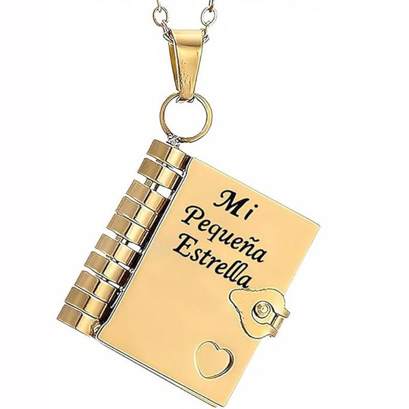 Подвеска-кулон «Любовное письмо» из титановой стали для пар - Цепочка для ключицы для девушек.