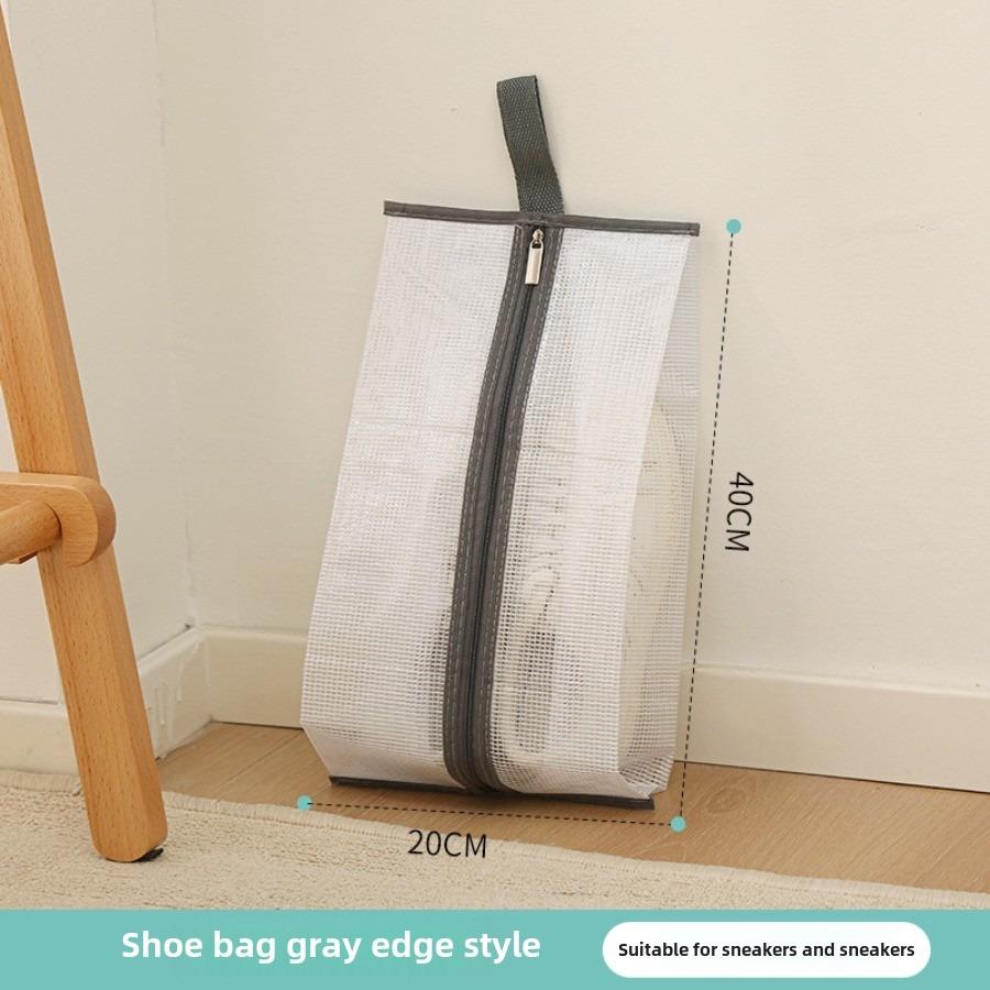 Чехол для обуви, сетчатый, прозрачный, сумка для хранения обуви и ботинок с застежкой-молнией, портативный дорожный органайзер для защиты от пыли