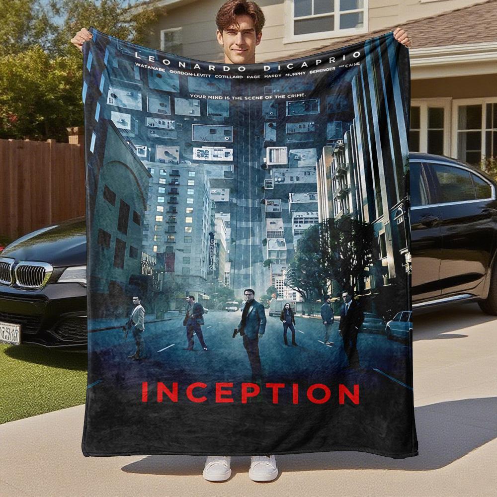 1pc Leonardo DiCaprio, Inception Outdoor Flannel Blanket Soft Plush Decor for Picnics, camping,Bedroom, Playroom, or Lunch Break, Perfect Gift