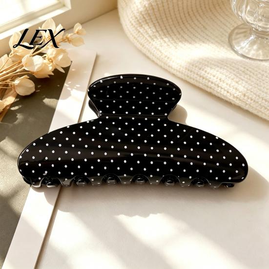 Cute Hair Clips for Daily Commuting Polka Dot Claw Clip Women, Lightweight Acrylic Non-Slip Jaw Clip, Half Tied Hairstyles Elegant Strong Hold
