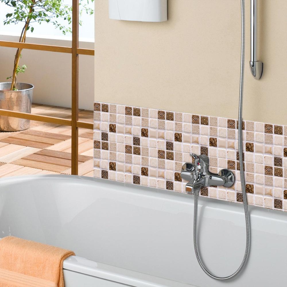 Плитка для кухонного фартука Peel and Stick 3D наклейки на стену Водонепроницаемые обои Самоклеющийся настенный декор для ванной комнаты Спальня Гостиная Стойка