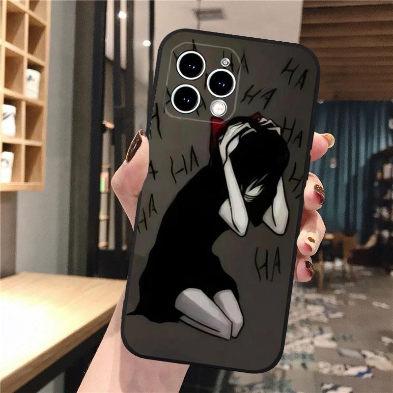 Чехол для телефона Carcasa Funda Для iPhone 17 Pro Max Air 16 15 14 13 Pro Max 15 16 Pro 15Plus Ужасы Аниме Девушка Чехол