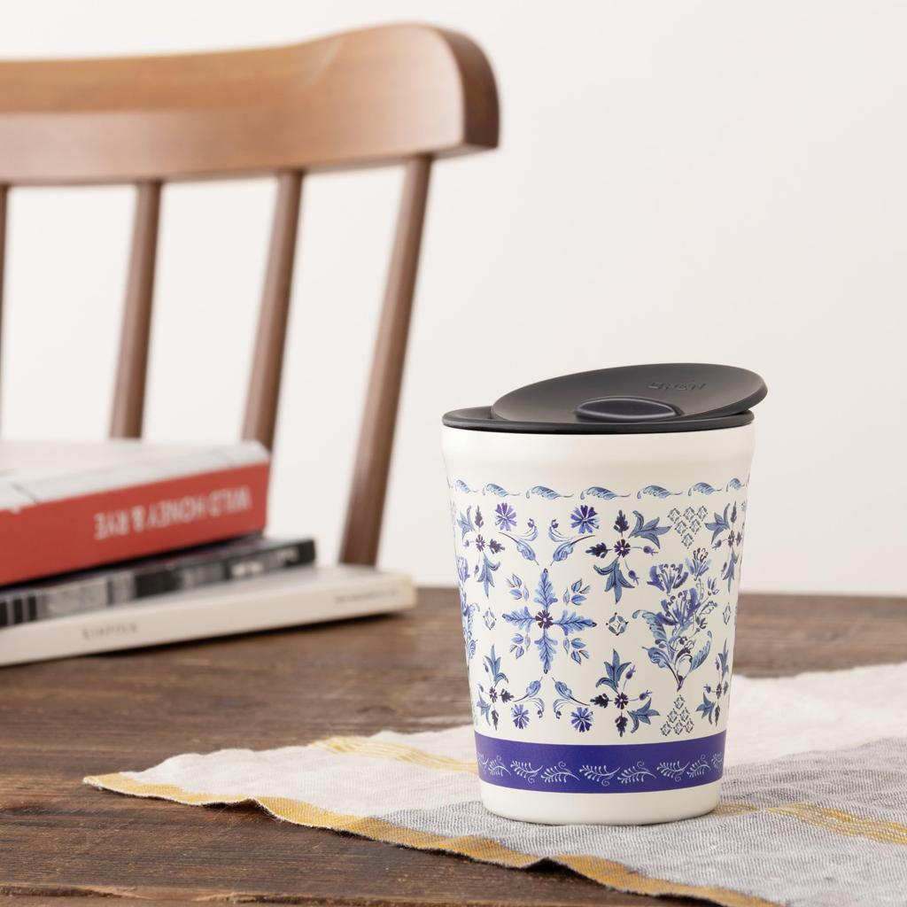 Maebata Bevande Tumbler with Blue 53051 Lid, Tile, 260ml,