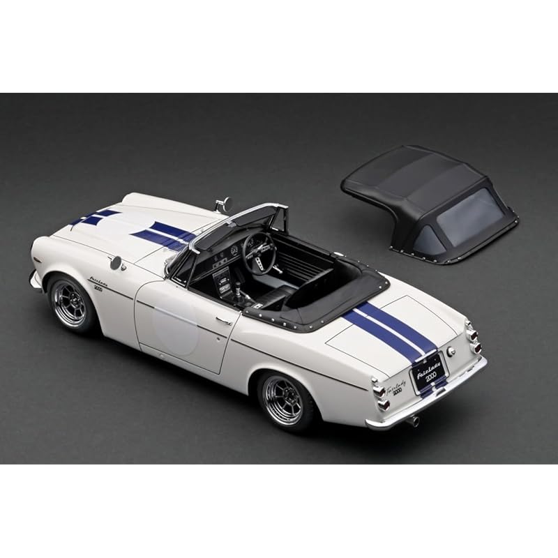 Модель зажигания 1/18 datsun Fairlady 2000 (SR311) Белый/синий Готовый продукт