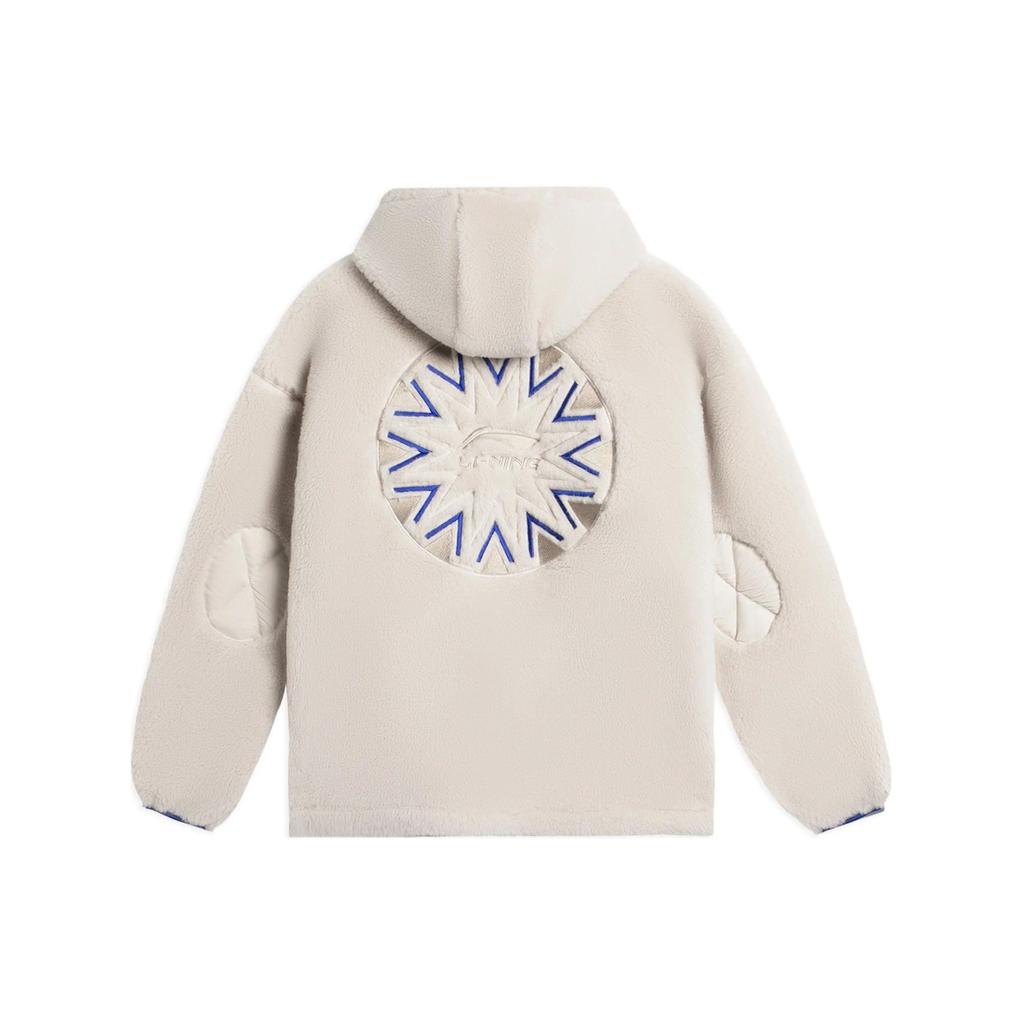 Li Ning Urban Nomad Hidden Zipper Hooded Cotton Jacket Men Jacket Oatmeal-Gray AFDSB33-3