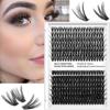 Heat-Fused Fluffy Cluster Self-Adhesive False Eyelashes Mixed Pack