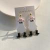 Creative Halloween Ghost Pumpkin Dangle Earrings for Women Lightweight Cartoon Bat Cat Flower Earrings Festival Jewelry Gifts