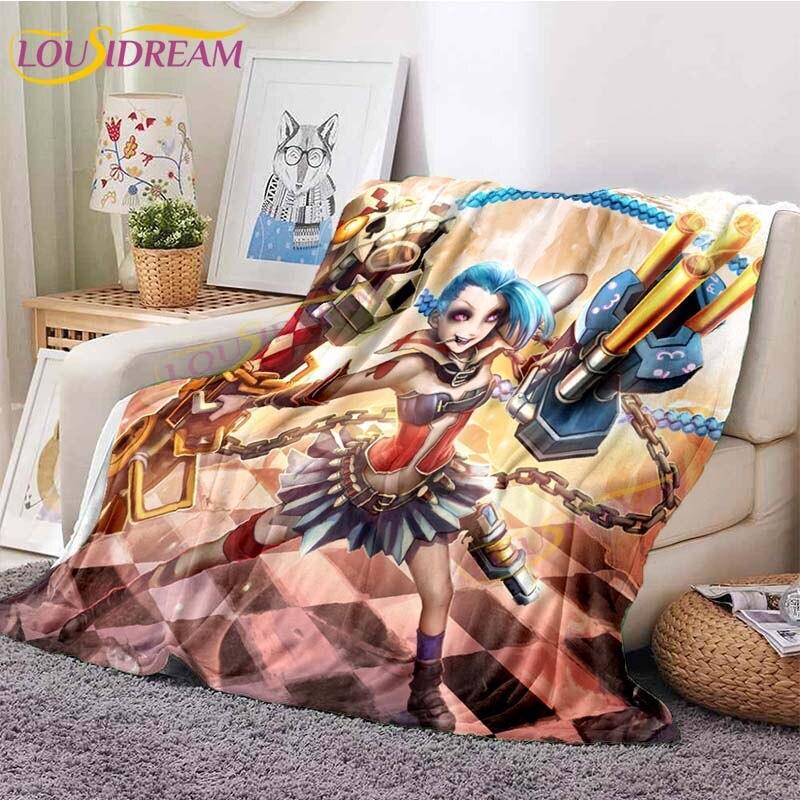 Одеяла League of Legends, игровые фланелевые одеяла серии Skin Art, кровать с мультяшным принтом, диван, мягкое покрывало, покрывало для путешествий, кемпинга