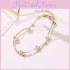 Trendy European Water Crystal Anklet With Alloy Shell Design For Vacation Gifts