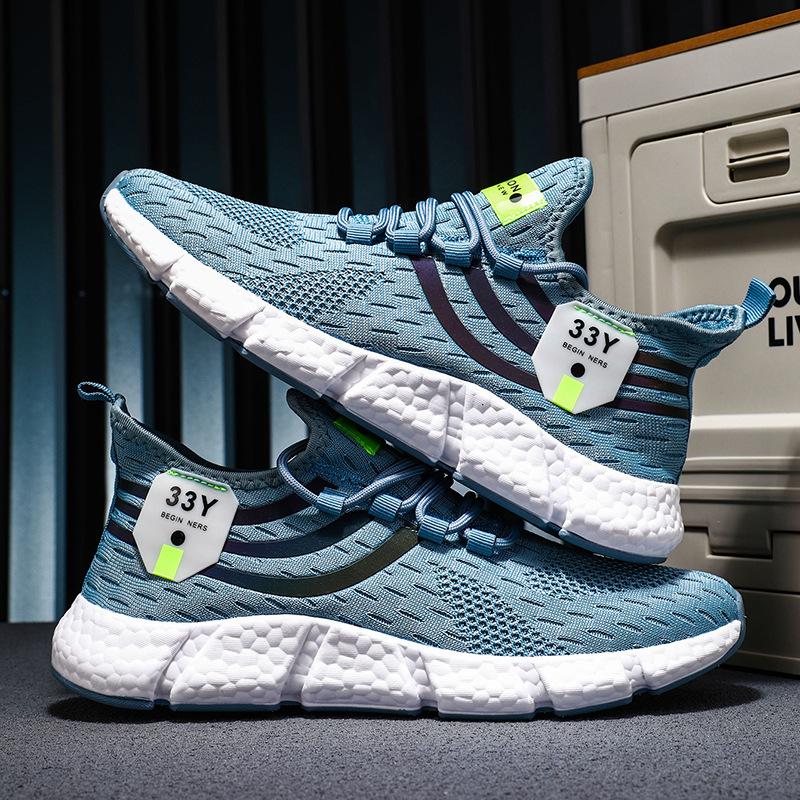 Fashion Men Casual Sport Shoes Breathable Lightweight Sneakers Black Running Shoes Athletic Jogging Walking Shoes