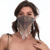 Tassel Face Cover Fishing Net Masquerade Mask Delicate Rhinestone Mask Dance Party