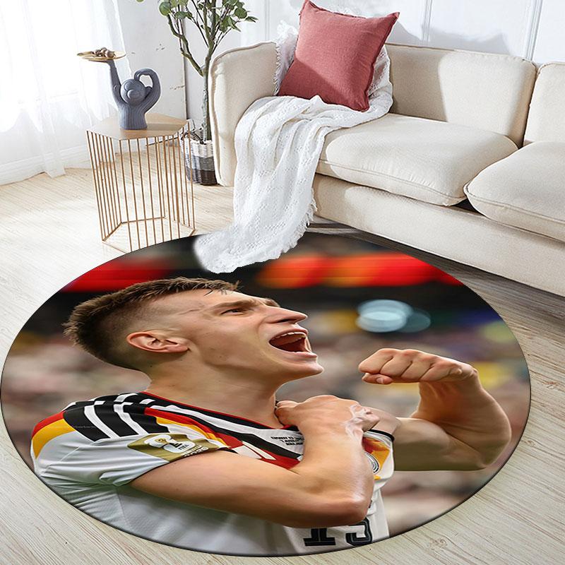 Nico Schlotterbeck pattern round rug,Carpet Rug for Living Room Bedroom Playroom ,Non-slip Floor Mat,Holiday Gifts and Birthday Gifts.