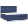 Maison Exclusive - Sommier à lattes de lit avec matelas Bleu 160x200 cm Tissu