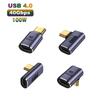 Адаптер USB Type-C 40 Гбит/с 90 градусов Конвертер быстрой зарядки Папа к маме 100 Вт 40 Гбит/с PD Адаптер данных для Macbook Передача данных