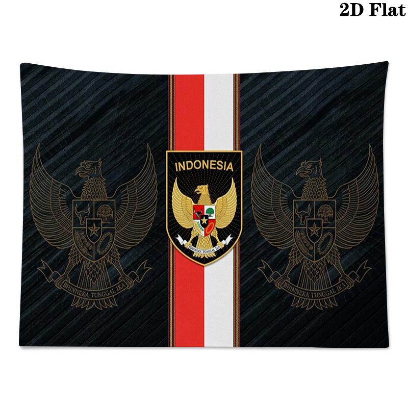 Timnas Indonesia Logo Wall Tapestry Aesthetic Wall Hanging Printed Fabric Blanket Decorative Tapestries for Bedroom Living Room Home Decor