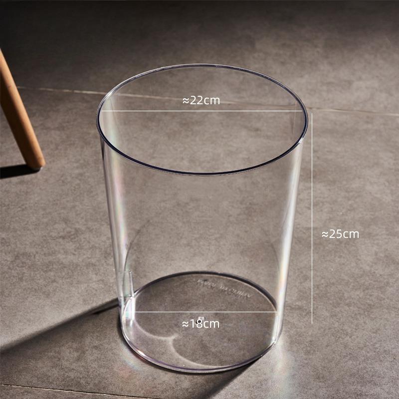 Прозрачный мусорный бак - Большой бытовой негерметичный мусорный бак в форме цветка - Высокий офисный мусорный бак - Корзина для бумаги