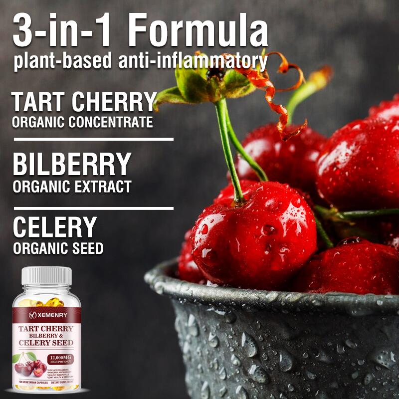 XEMENRY - Tart Cherry, Blueberry and Celery Seed Complex - 12,000 mg - Joint Health