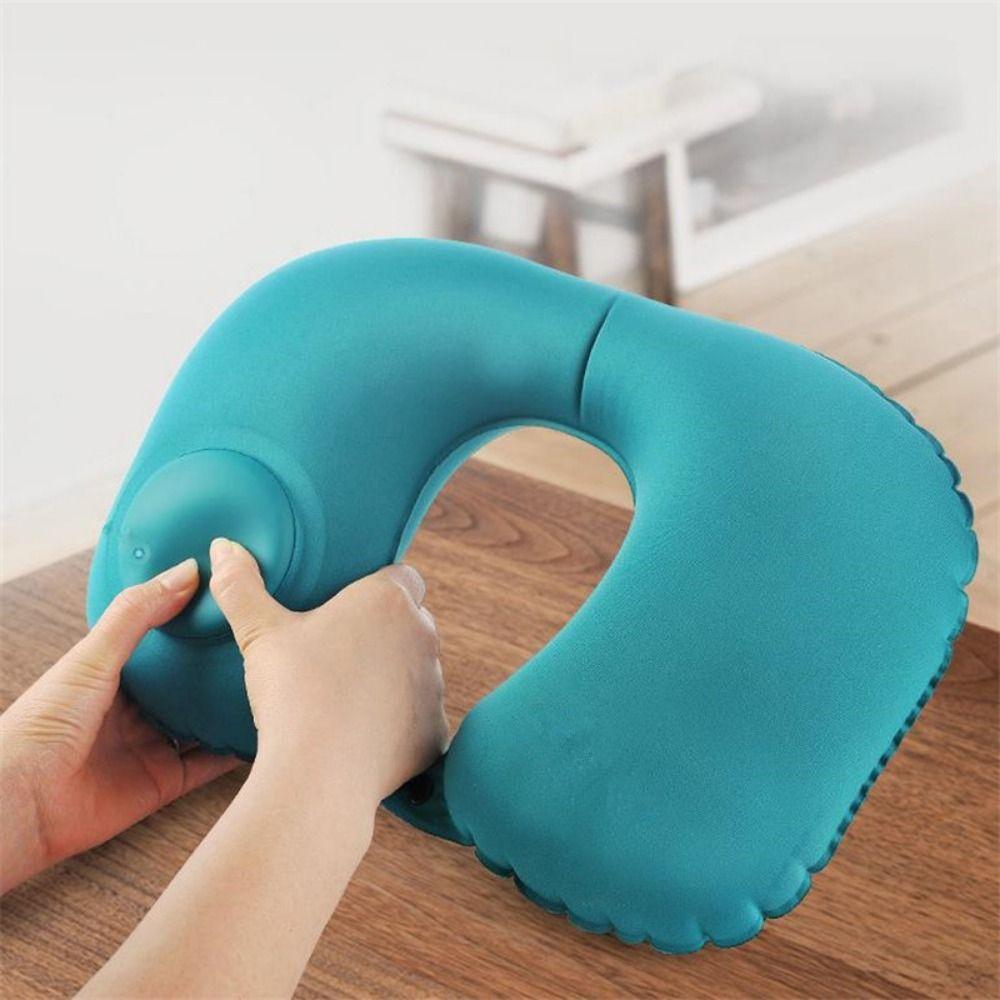 Portable Inflatable Airplane Neck Pillow Travel Pillows Cervical Vertebr Pillow U-Shape