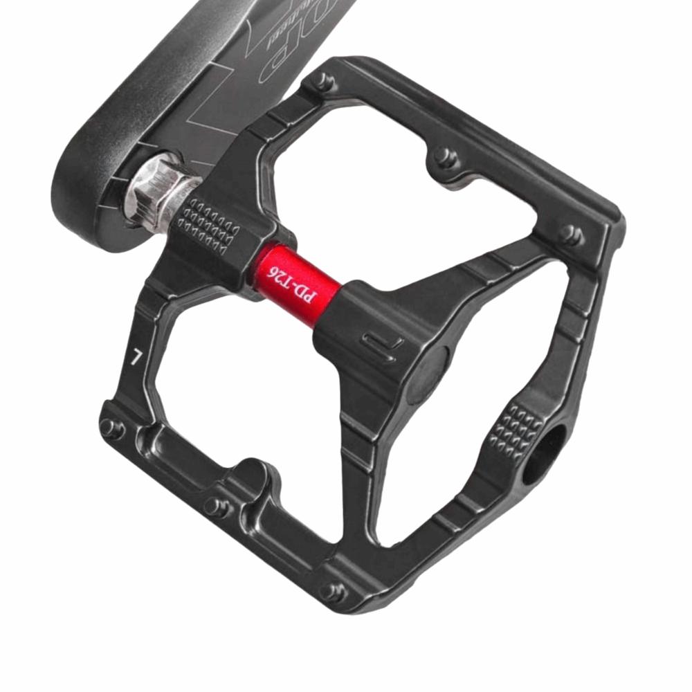 1 Pair Black and Red Bike Foot Pedal 9/16 Inch Thread Flat Bike Pedals  Cycling Upgrade