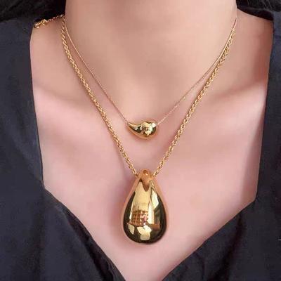 Tooxika Французский Винтажный Минималистичный Крутой Живописный Подвеска-Яйцо Drop Ожерелье Легкая Роскошь Высокое Чувство Цепочка для Свитера Ожерелье
