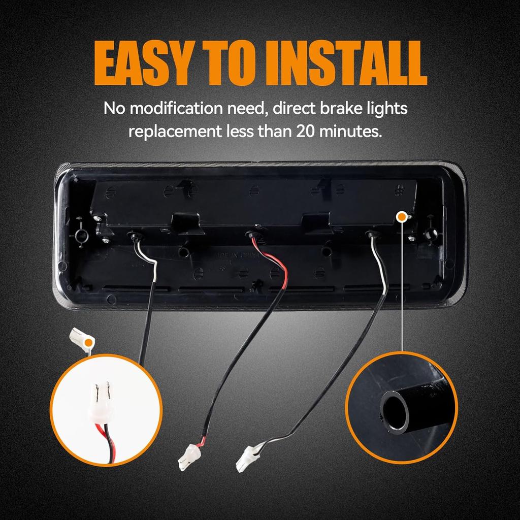Светодиодный третий 3-й стоп-сигнал для Ford F150 2004 2005 2006 2007 2008, Высоко расположенный задний стоп-сигнал в сборе для F-150 04-08, Водонепроницаемый центральный фонарь для кузова
