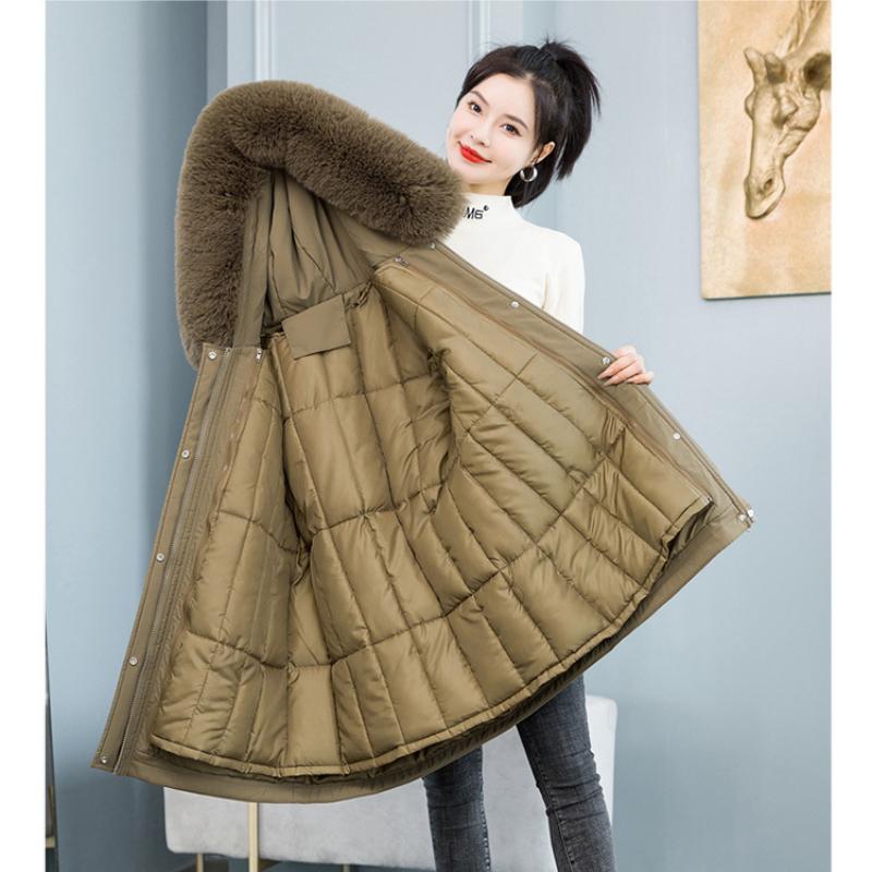 Осенне-зимняя женская однотонная съемная корейская версия с капюшоном на талии, теплая женская куртка, 5 цветов