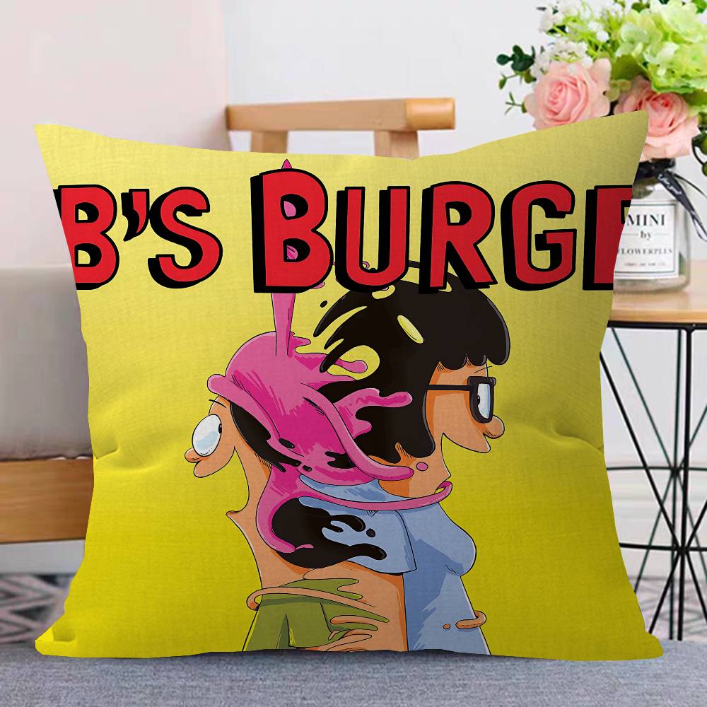 Bobs-Burgers Anmie Cushion Cover Inches Farmhouse Decor Home Throw Pillow Covers For Couch Decorations