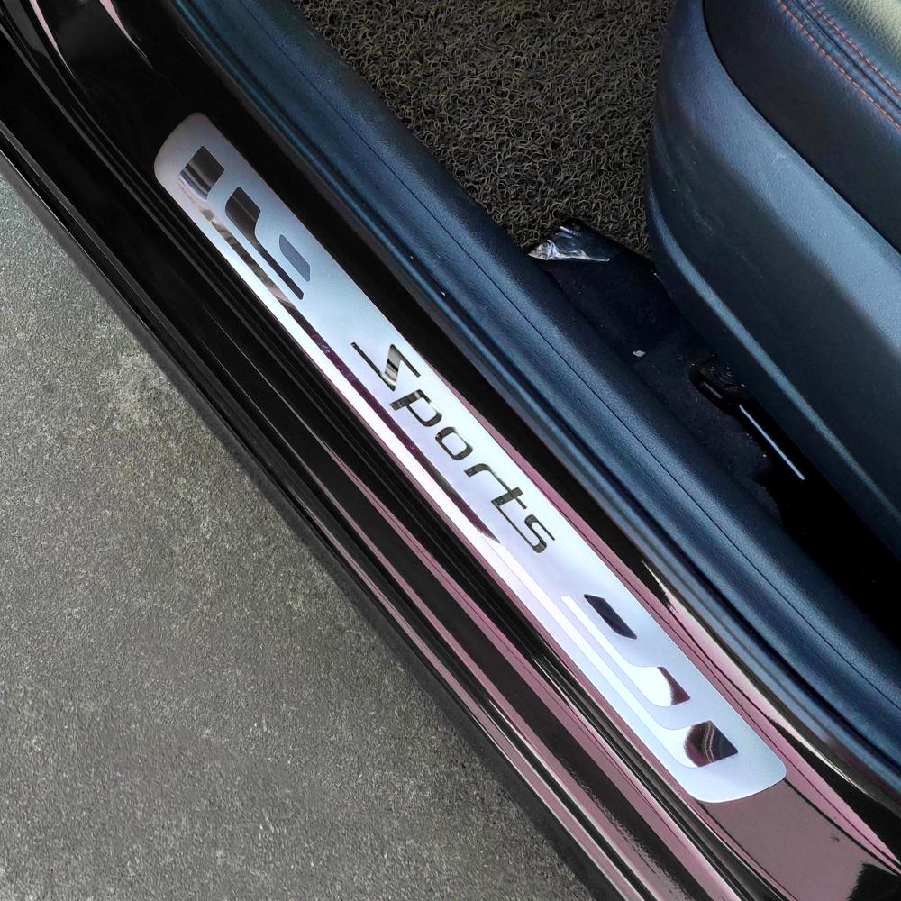 Для Hyundai Kona автомобильные аксессуары дверной порог педаль накладка протектор стальная отделка Стайлинг авто наклейка 2018