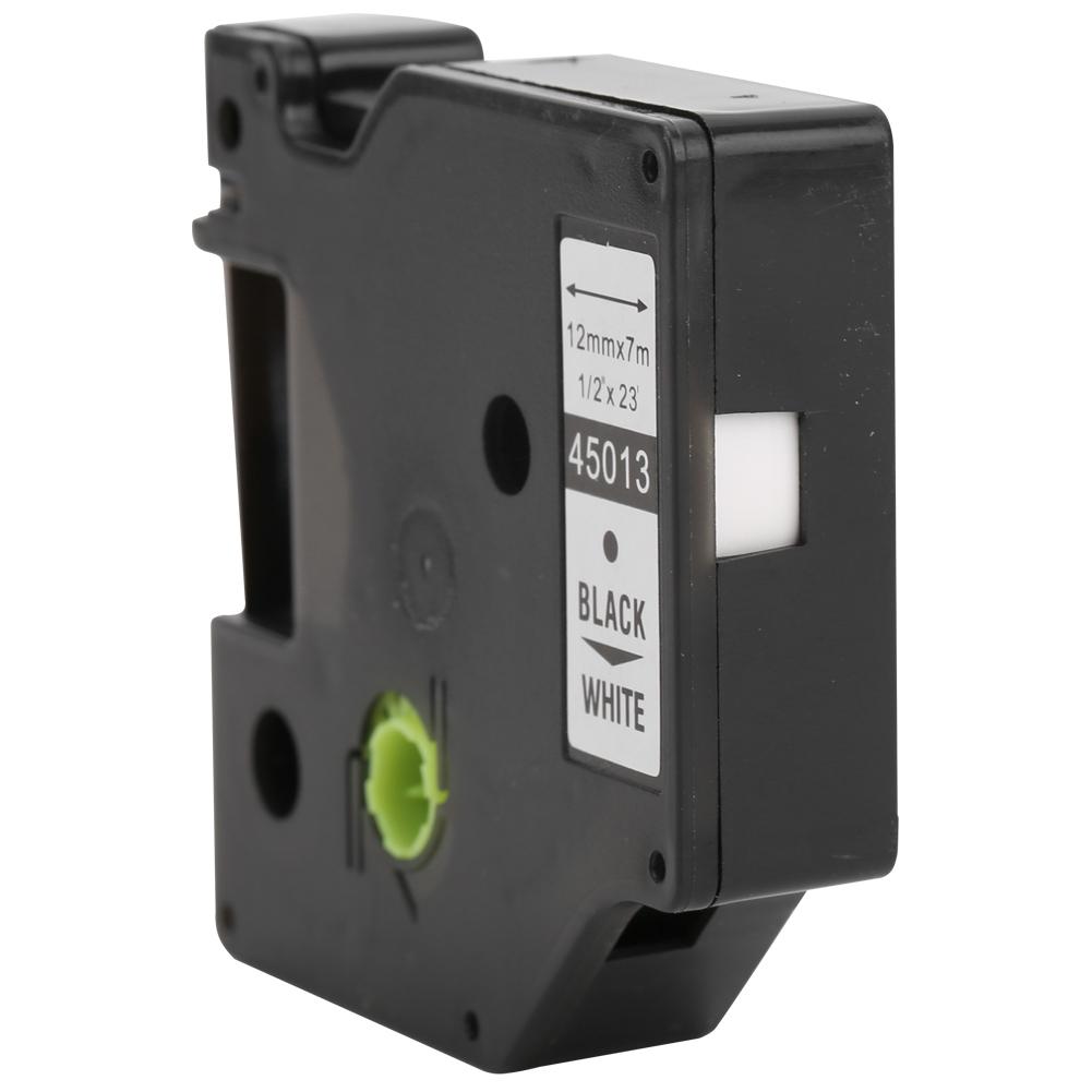 Laminated Label Tape Label Maker Color Tape Black On White 12mm for LM-160/280