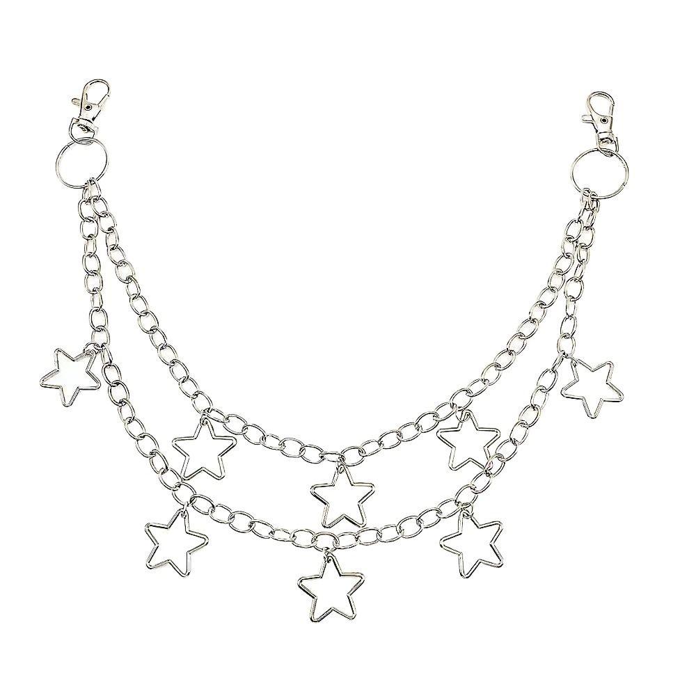 Tassel Love Heart Waist Chain Zinc Zinc Zinc Alloy Pants Chain Cool Tassel Jeans Chain  Female