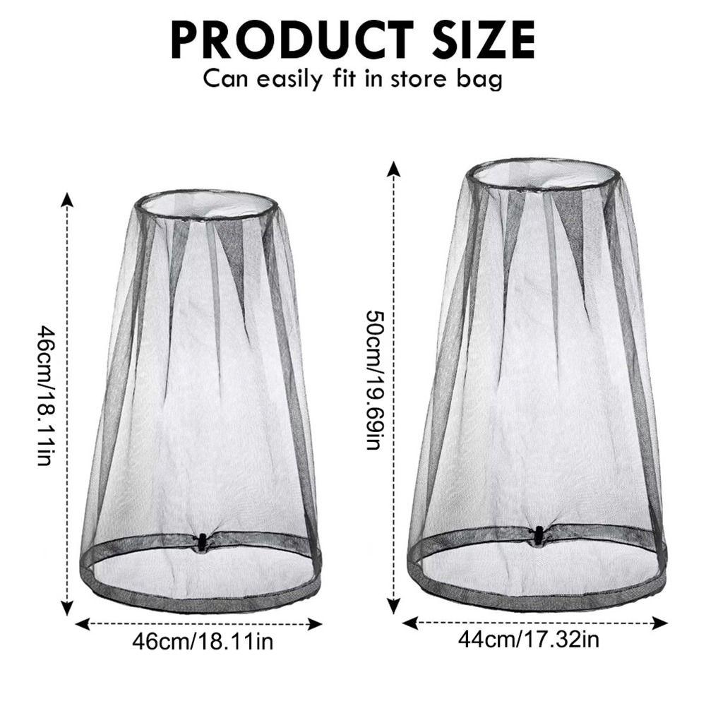 Lightweight Hat Net Cover Breathable Anti-mosquito Cover Gardening Hat Head Mesh Covers  Camping