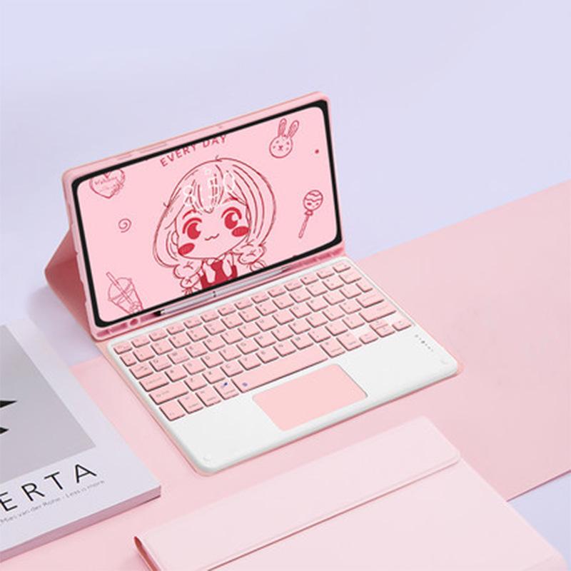 Чехол-клавиатура Bluetooth с подсветкой для Samsung Tab A11 со слотом для стилуса