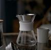 HARIO Glass Coffee 400ml with dripper and decanter set and band Maker, capacity, White, (S-GCM-40-W)