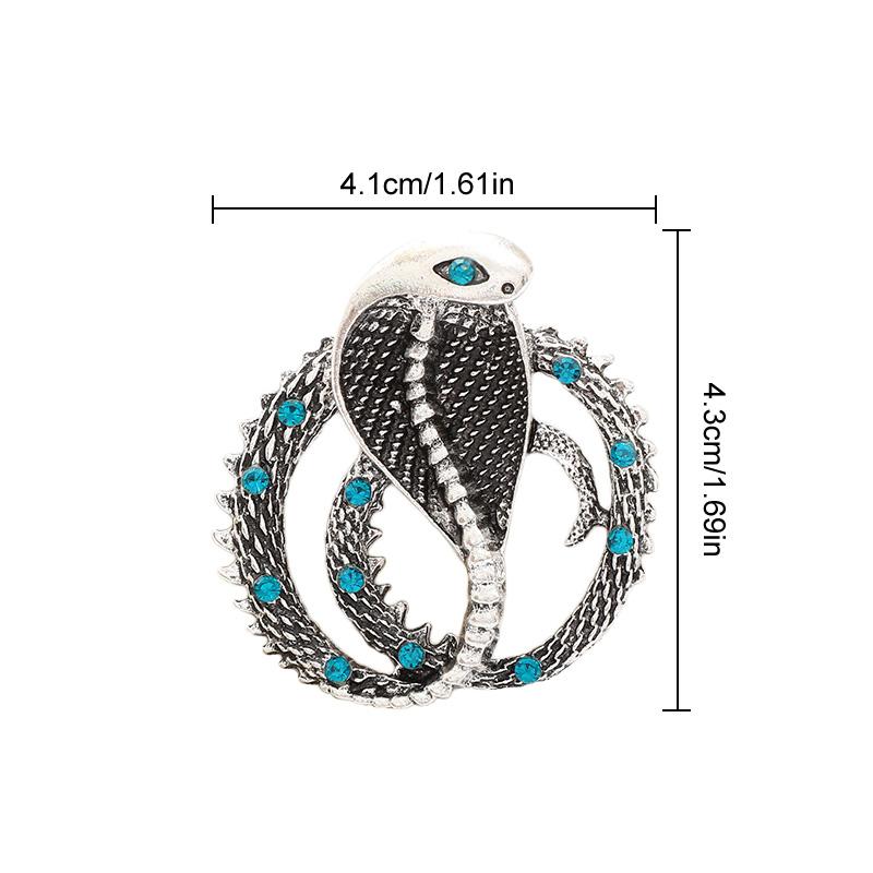 1 шт. булавки для воротника со стразами из цинкового сплава, подарочные украшения для вечеринок, аксессуары, брошь в виде змеи, винтажный значок на лацкан, роскошный зеленый унисекс