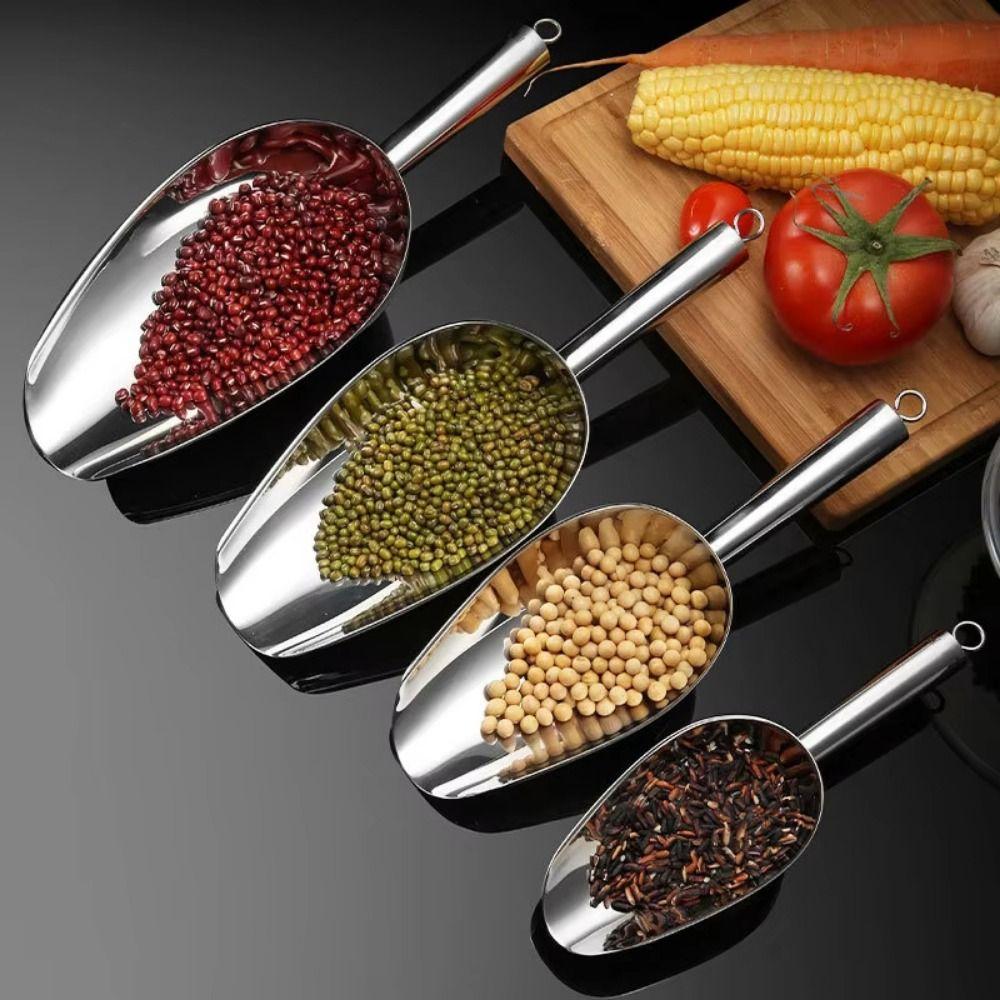 Tail Hanging Hole Candy Ice Scraper Heavy Duty Beans Shovel Dry Goods Shovel  Kitchen Gadget