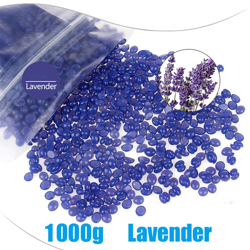 1000 г Горячая пленка Безболезненные восковые бобы Твердые восковые бобы Нагреватель для воска Эпиляция Восковые бобы Бикини Лицо, Ноги и Тело Удаление волос