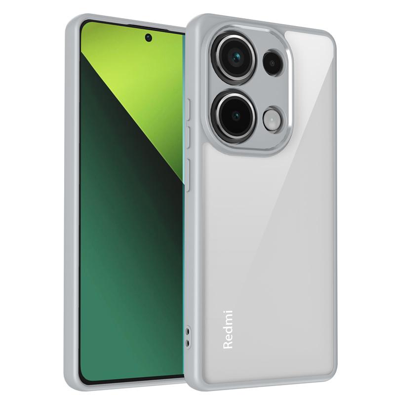 For Xiaomi Poco M6 Pro 4G Case Plating Silicone Bumper Shockproof Clear Back Cover Hard Matte Case for Xiaomi Poco M6 Pro 4G