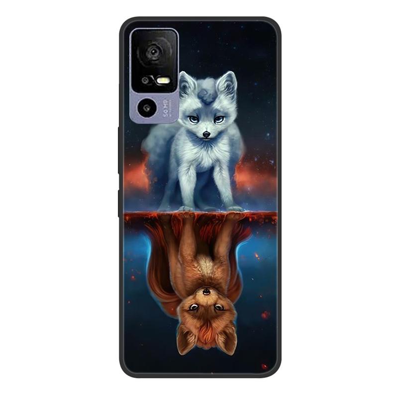 For TCL 40R 5G T771A Case Painted Soft Black Silicone Bumper Phone Cover for TCL 40 R 5G 6.6" Case TCL40R 40R Etui Coque Fundas